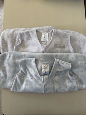 Halo Micro-Fleece Wearable Blanket, Swaddle Transition Sleeping Bag, set of 2